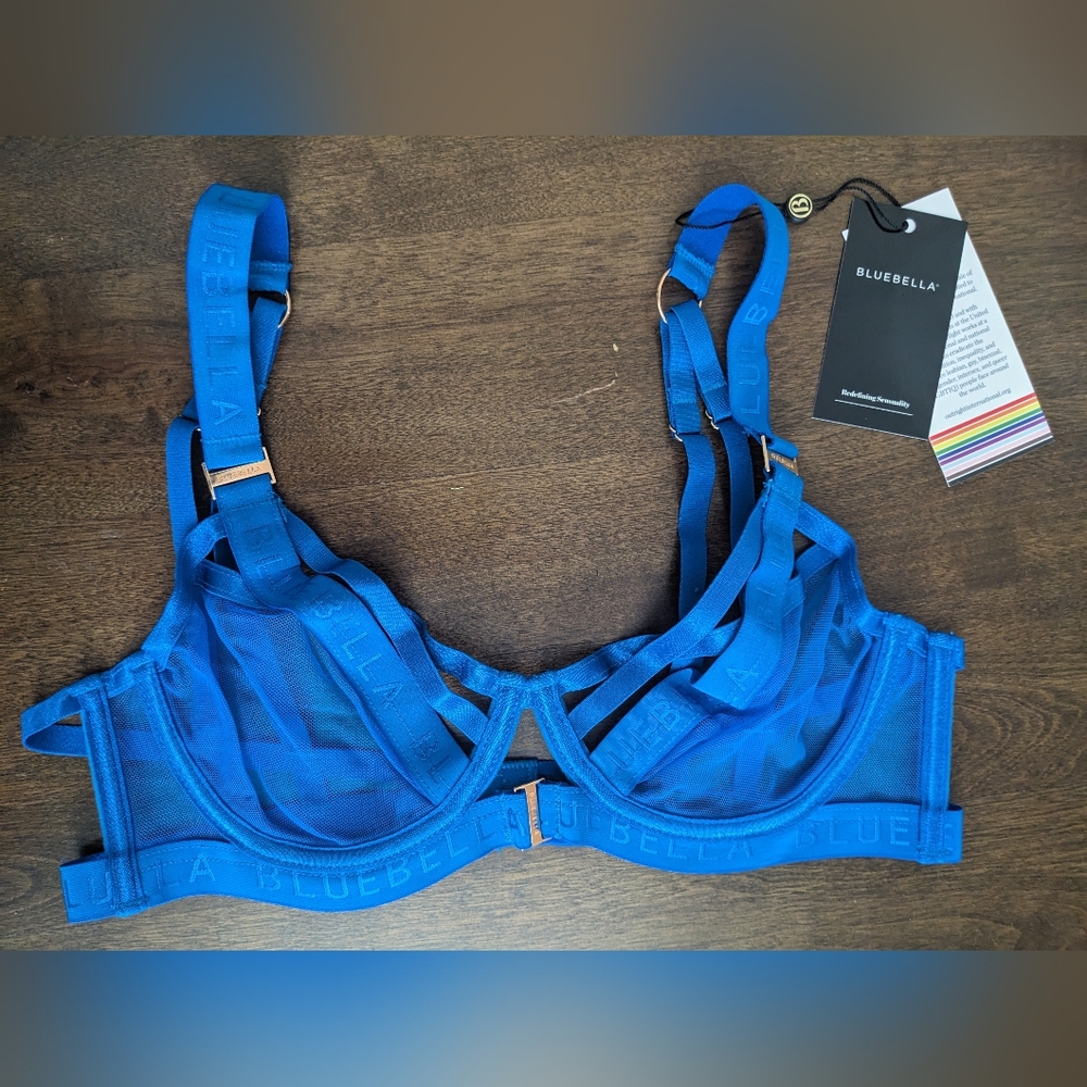Bluebella Blue Strappy Bra 34B